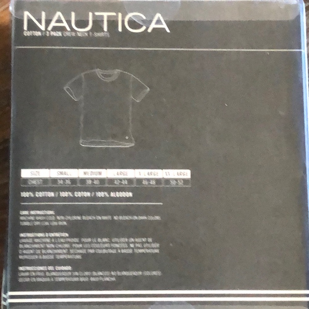Nautica 3 Pack Crew Neck T-Shirts (100% cotton) - Picture 2 of 3